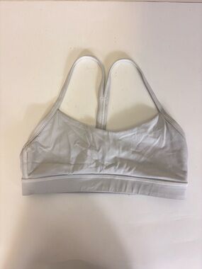 Lululemon White Flow Y Sports Bra Size 6
